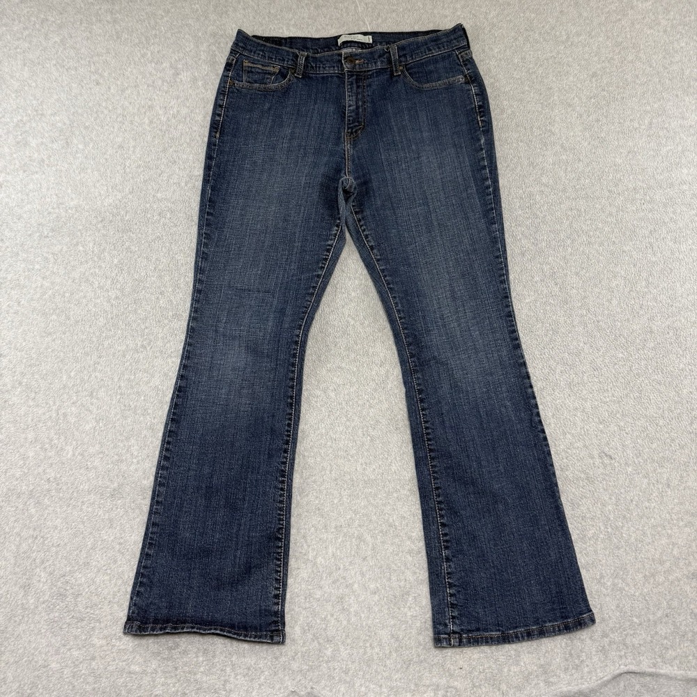 Levis 515 Jeans Womens 14 M Boot Cut Mid Rise Dark Wash Denim Stretch Cowgirl